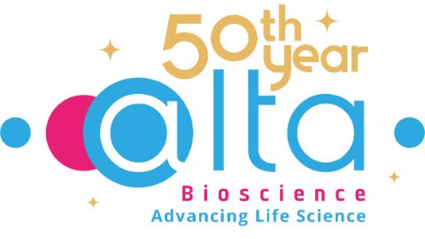 A logo for the brand Alta Bioscience