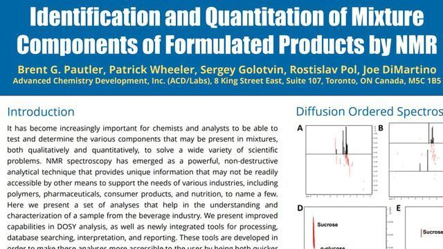 Identification and Quantitation of Mixture Components of Formulated Products by NMR content piece image 